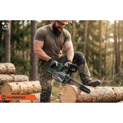 Akku Kædesav Børsteløs 12" med 2x4Ah Batterier HM-436