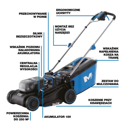 Akku Plæneklipper 18V 34 cm MCI1189LWM
