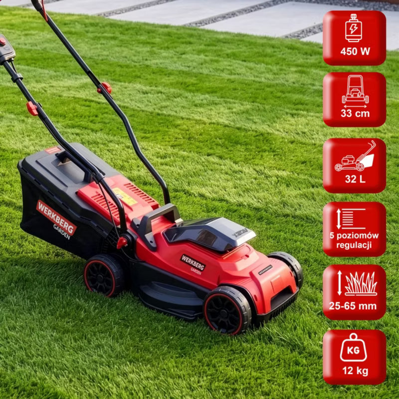 Akku Plæneklipper 33 cm med 2x20V 4Ah Batterier