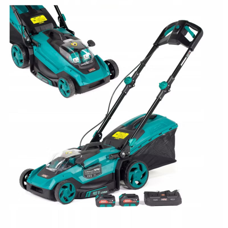Akku Plæneklipper 40 cm 2x20V med 4Ah Batterier