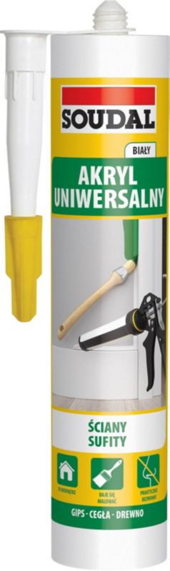 Soudal akryl 280 ml hvid