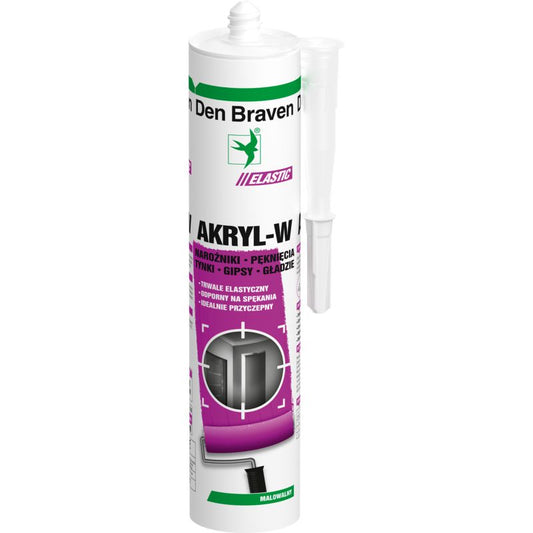 Den Braven Akryl W elastisk akrylkit hvid