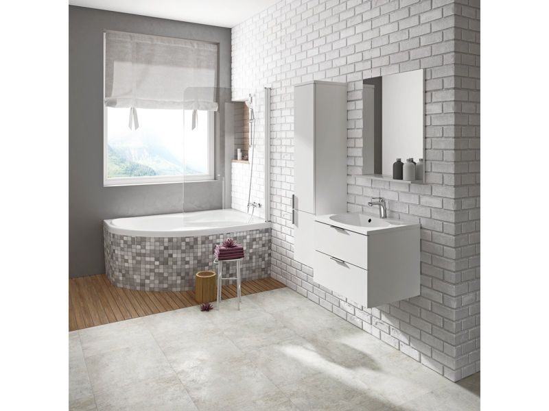 Asymmetrisk akrylbadekar Ravak Rosa II 150x105 P snowwhite