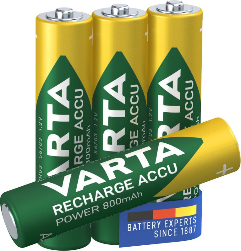 VARTA Recharge Accu Power AA genopladelige batterier 800 mAh 4 stk.