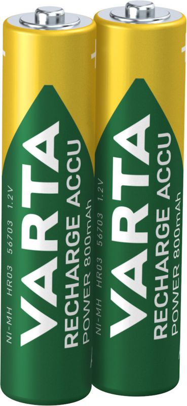 VARTA Recharge AccuPower AAA genopladelige batterier 800 mAh 2 stk.