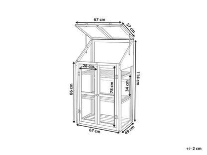 Altan Drivhus Volvera 67x49x114 cm Brun Træ