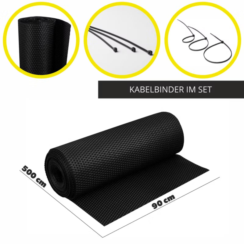 Altanafdækning 0,9x5 m Sort
