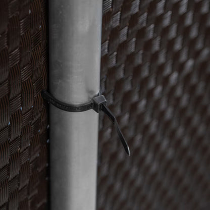Altanafdækning Poly疏rattan 1x5 m Brun