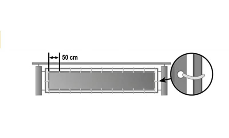 Altanbeklædning 100x500 cm Antracitgrå