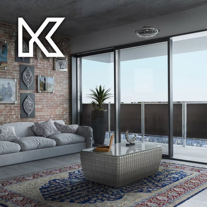 Altanbeklædning 1x7 m Sort