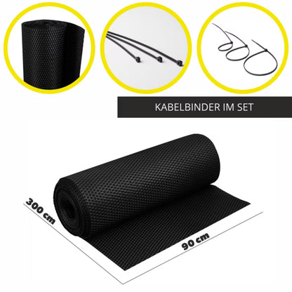 Altanbeklædning Polyflet 0,9x3 m Sort
