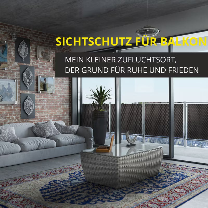 Altanbeklædning Polyflet 0,9x3 m Sort