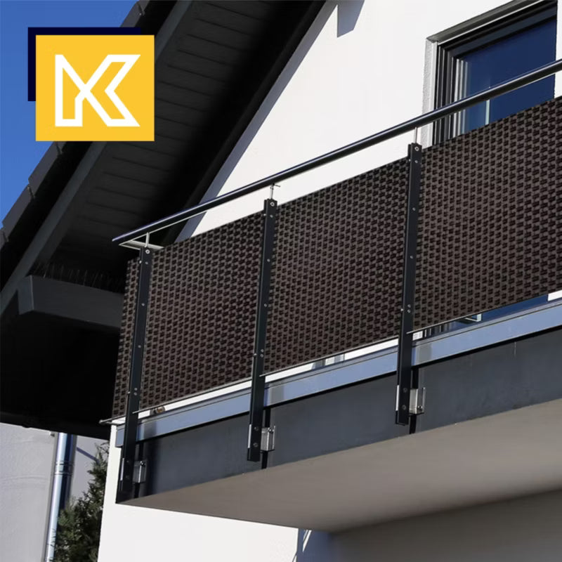 Altanbeklædning Polyrattan 100x100 cm Grå