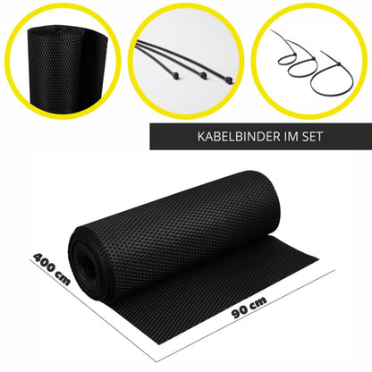 Altanbeklædning Polysem 90x400 cm Sort