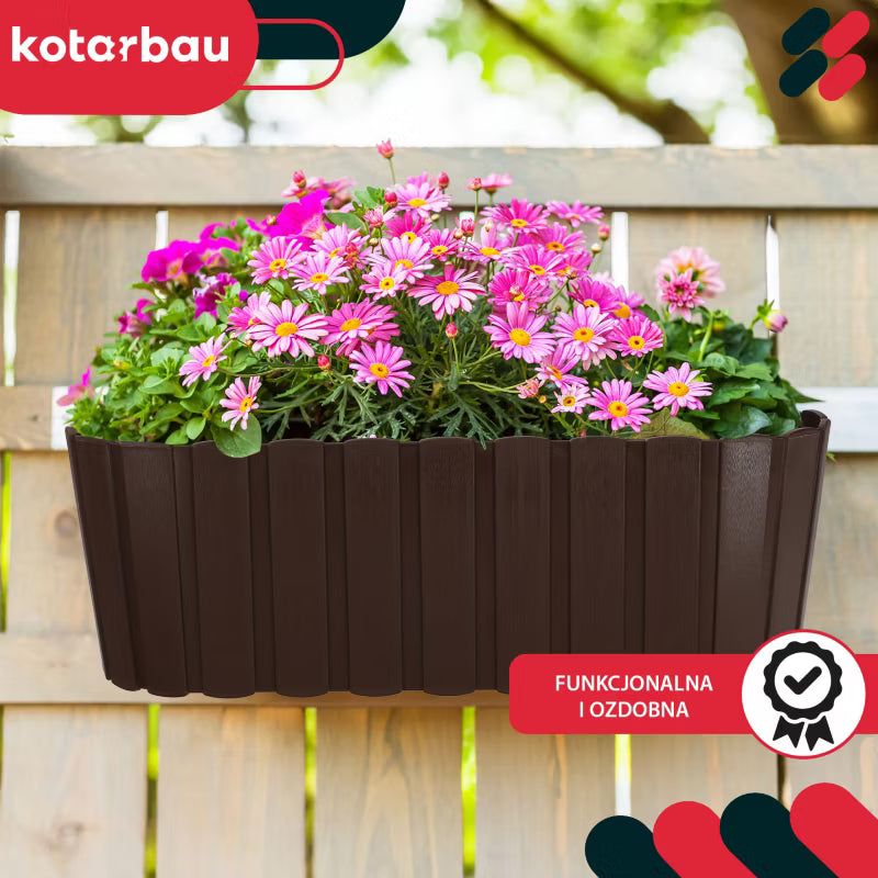 Altanaltankasse 40x15x15 cm Brun Plastik