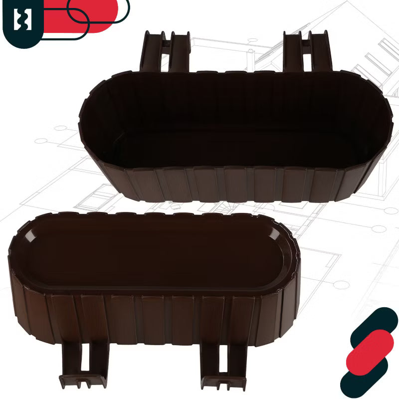 Altanaltankasse 40x15x15 cm Brun Plastik