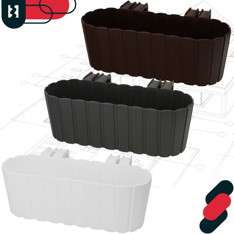 Altanaltankasse 40x15x15 cm Brun Plastik