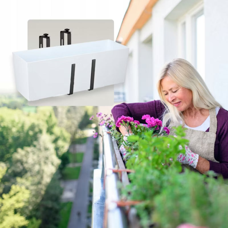 Alankasse 56x19 cm Hvid med Indsats