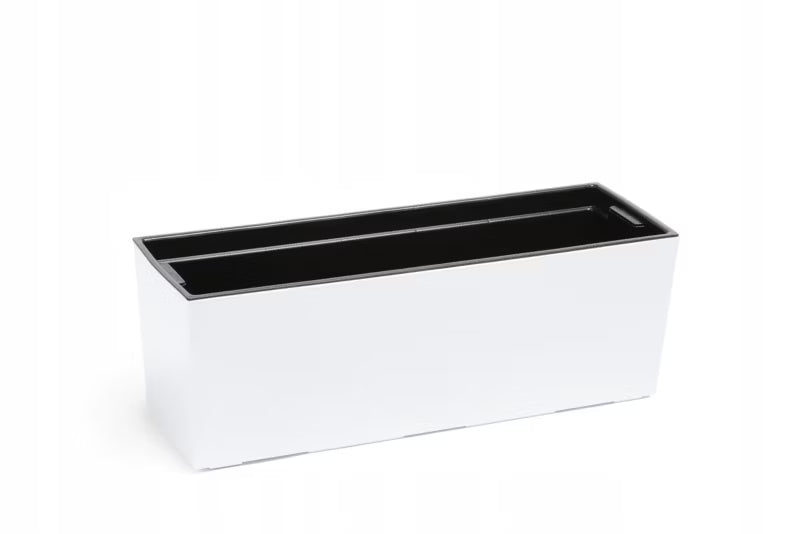 Alankasse 56x19 cm Hvid med Indsats