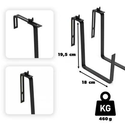 Alankasse 56x19 cm Hvid med Indsats