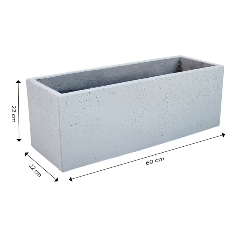 Altankasse Betoneffekt 60 cm Lysegrå
