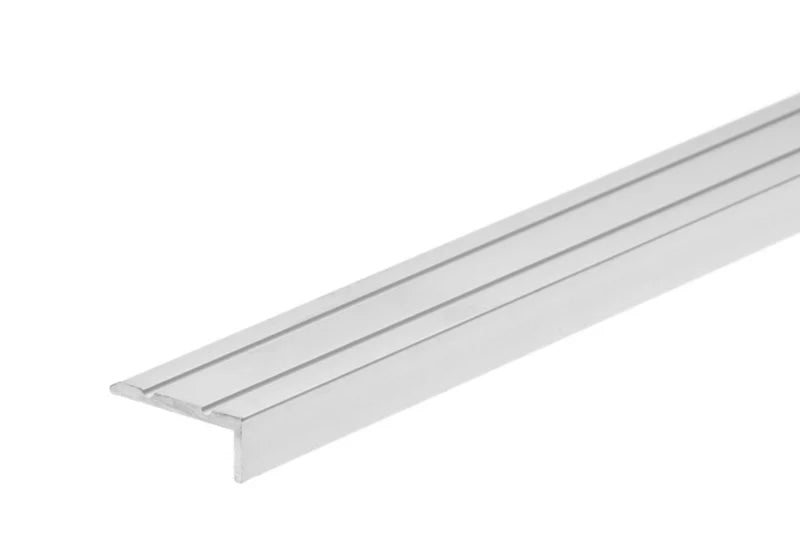 Aluminium Trappeprofil 25x10 mm Sølv Mat Selvklæbende 2,7 m