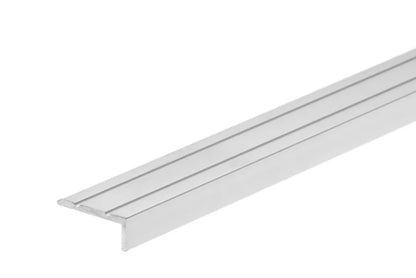 Aluminium Trappeprofil 25x10 mm Sølv Mat Selvklæbende 2,7 m