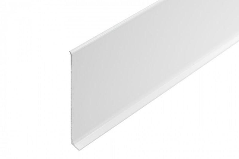 Aluminiums Fodliste 100 mm Hvid 2,5 m