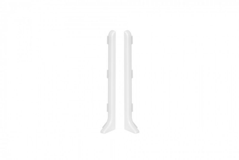 Aluminiums Fodpanel 80 mm Hvid Mat 2 stk.
