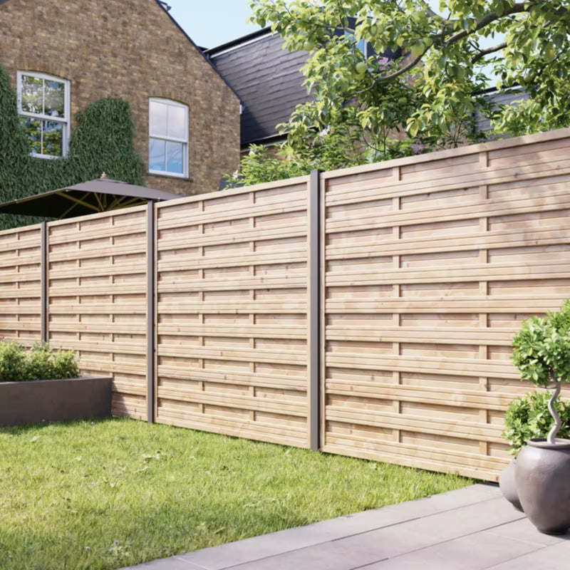 Aluminiumshegnstolpe Neva 7x7x240 cm Grå