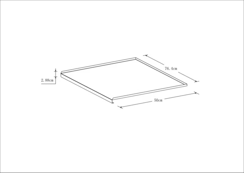 Aluminiumsmåtte Sonchus 80 cm Sølv