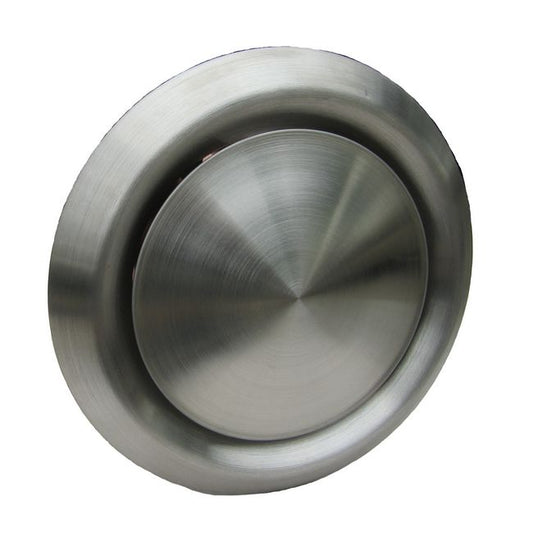Anemostat 125 mm i krom-nikkel med ramme