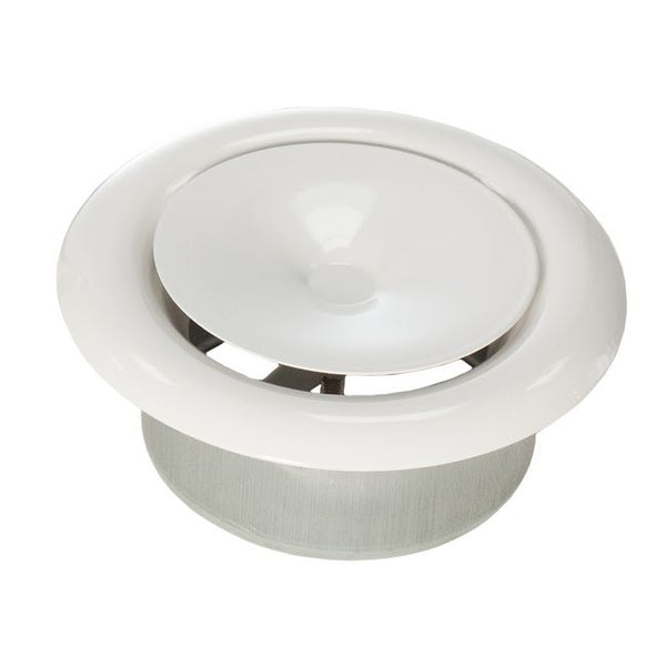 Darco 100 mm indblæsningsanemostat med ramme, hvid