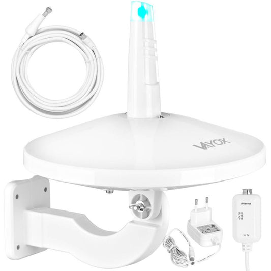 Vayox VA0066 Digital720Combo rundstrålende antenne VHF UHF DVB-T2 4K med LTE 5G filter, 1 stk.