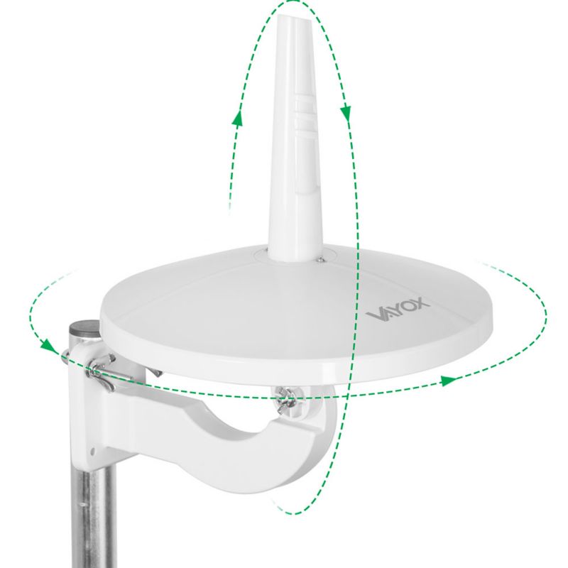 Vayox VA0066 Digital720Combo rundstrålende antenne VHF UHF DVB-T2 4K med LTE 5G filter, 1 stk.