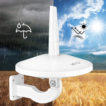 Vayox VA0066 Digital720Combo rundstrålende antenne VHF UHF DVB-T2 4K med LTE 5G filter, 1 stk.