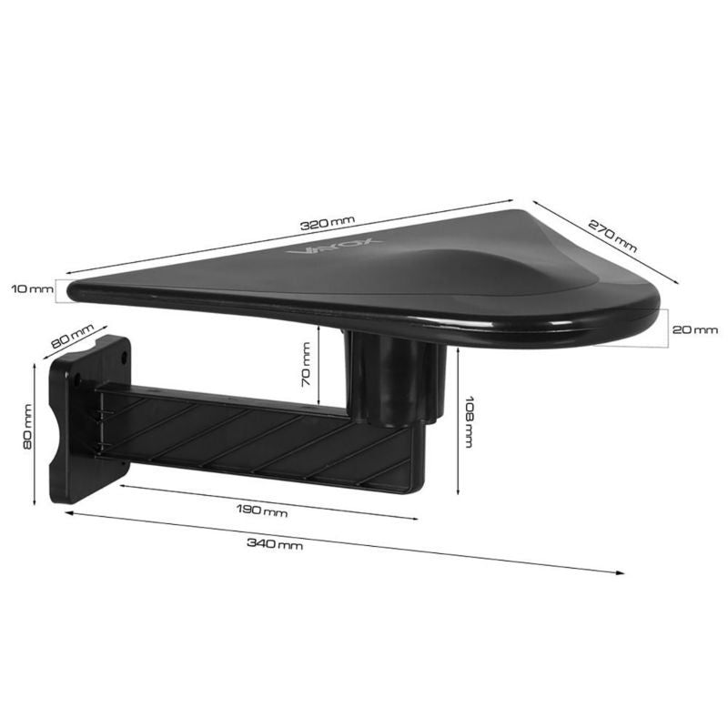 Vayox VA0023 DigiActiv retningsbestemt antenne VHF UHF DVB-T2 4K med LTE 5G filter, 1 stk.