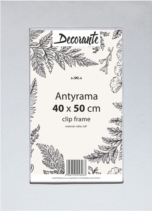Glas-antiramme 40 x 50 cm
