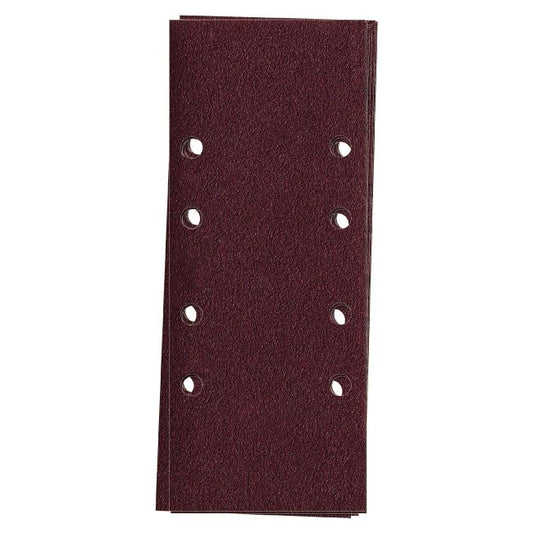 MacAllister slibepapirark 93 x 230 mm P80 med 4+4 huller, 10 stk.
