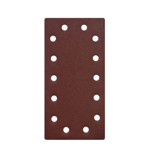 Universal slibeark 115 x 230 mm P120 med velcro og huller, 5 stk.