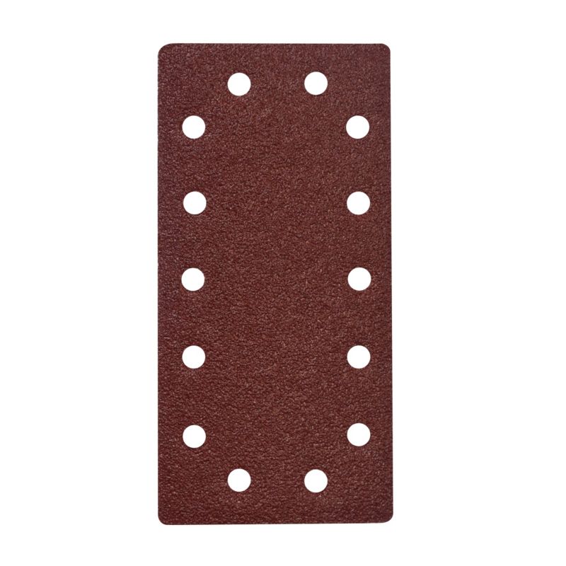 Universal slibeark 115 x 230 mm P40 med velcro og huller, 5 stk.