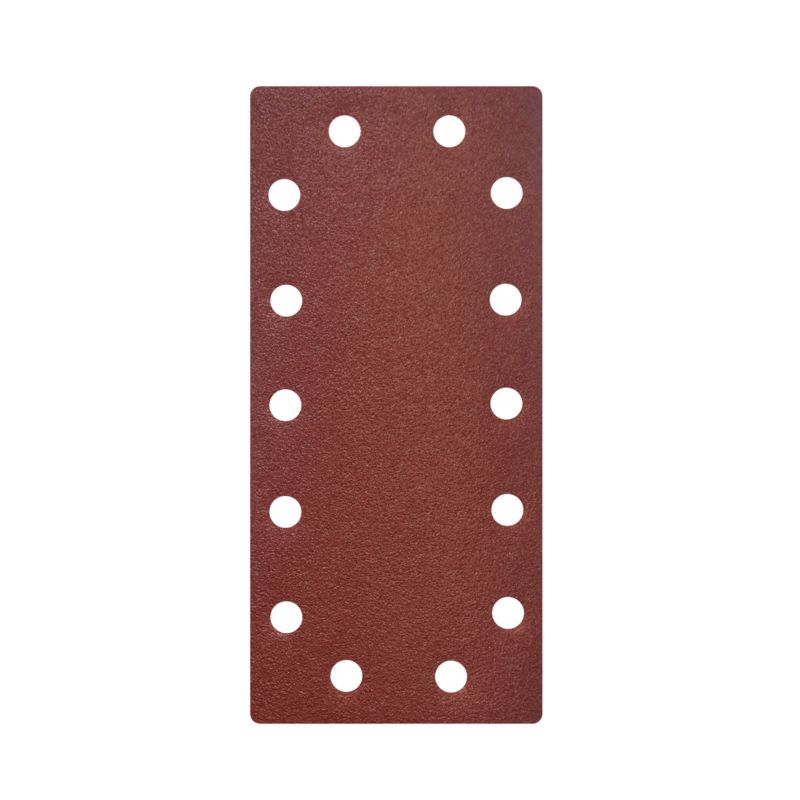 Universal slibarkpapir 115 x 230 mm P80 med velcro og huller, 5 stk.