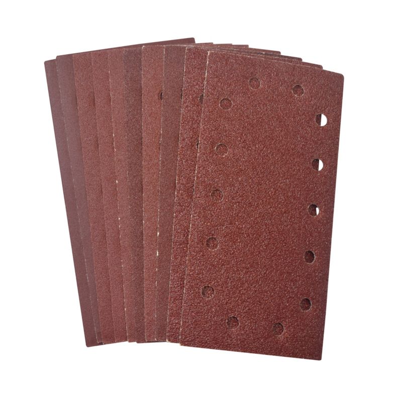 Universal slibeark 115 x 230 mm med velcro og huller, mix 10 stk.
