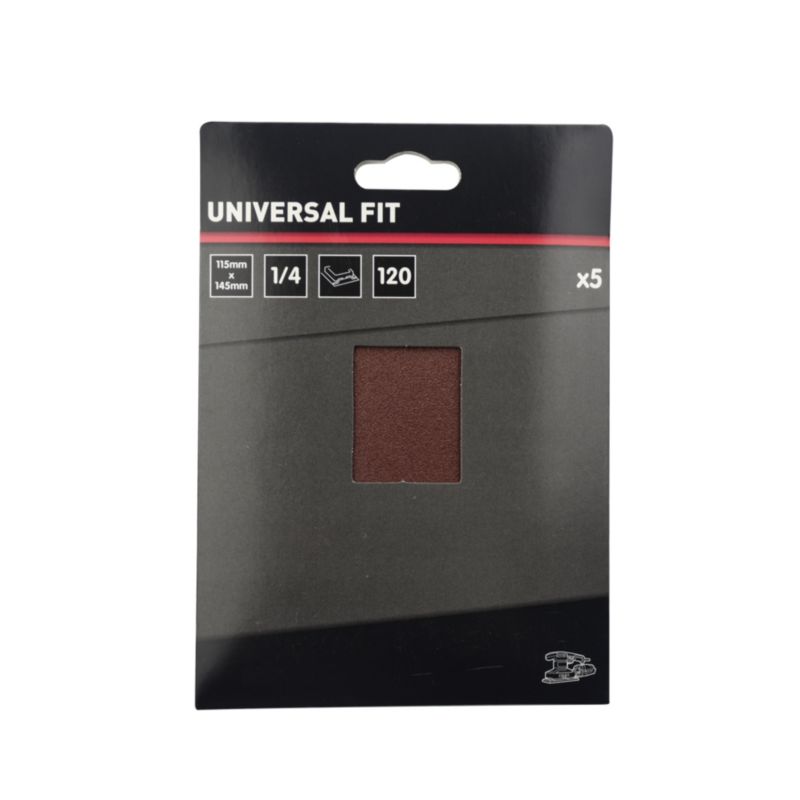 Universal slibeark 145 x 115 mm P120, 5 stk.