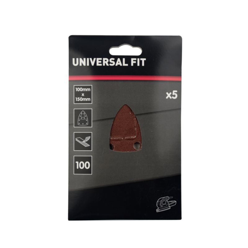 Universal slibeark 150 x 100 mm P100 med huller, 5 stk.