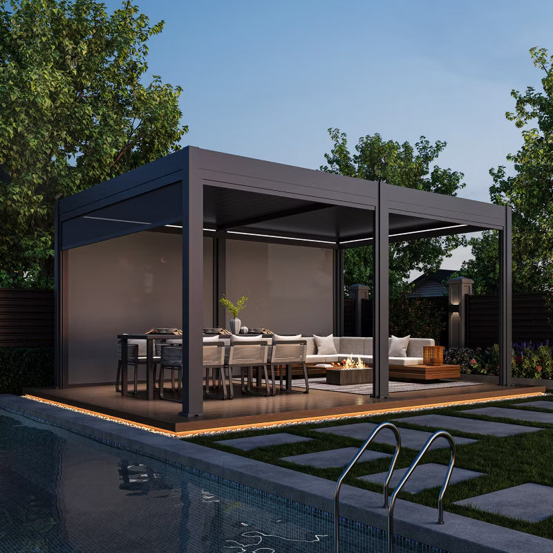 Automatisk Rullegardin til Pergola 265x233,5 cm