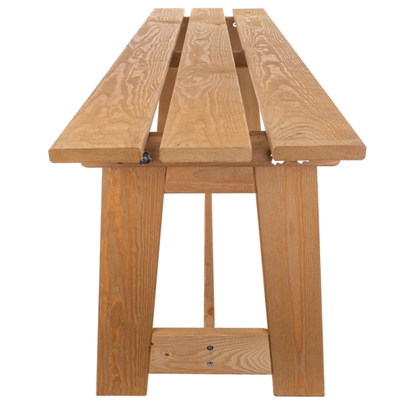 KADAX Træbænk til Have uden Ryglæn 119 cm Solid Parkbænk til Terrasse