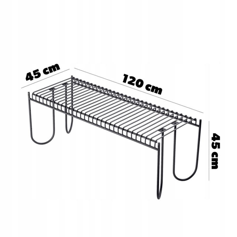 KADAX Parkbænk i metal, solid, 120 cm