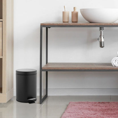 Badeværelsesspand LABI Sort Mat 3 L med Pedal