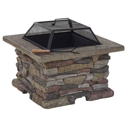 Bålsted med Grill Kelud 72x73x47 cm Grå Beton
